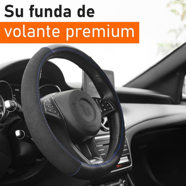 Detalle de Upgrade4cars Funda Volante Azul 37-39 cm