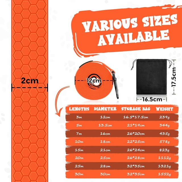 Thumbnail 6 de Looxmeer Training Lead 10m waterproof leash ๐