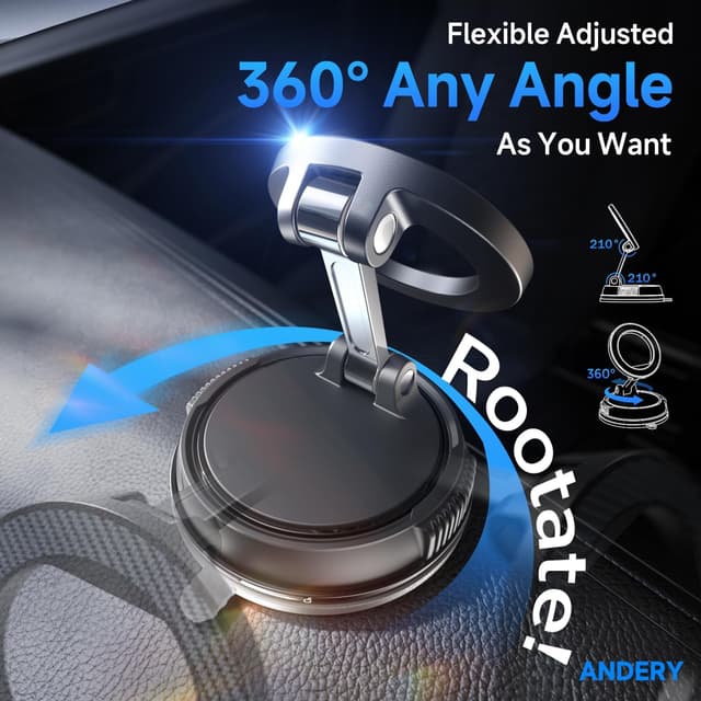 Detalle 2 de ANDERY Car Phone Holder with 2400g Magnets ⚙