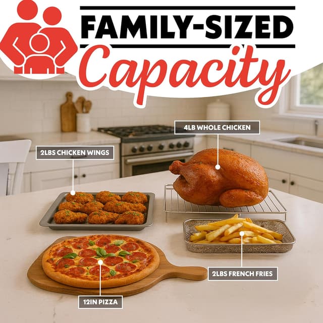 Thumbnail 5 de Gourmia French Door 25 Qt Air Fryer