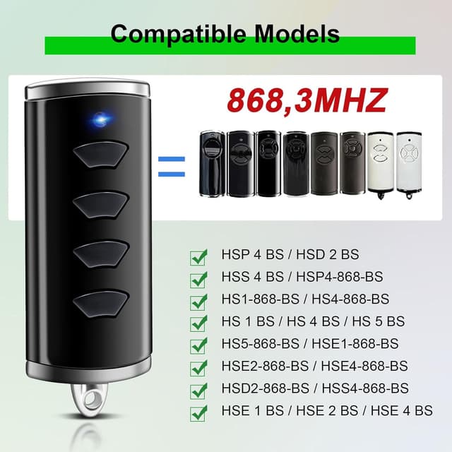 Detalle de Puiseno Fernbedienung Garagentor 868,3 MHz