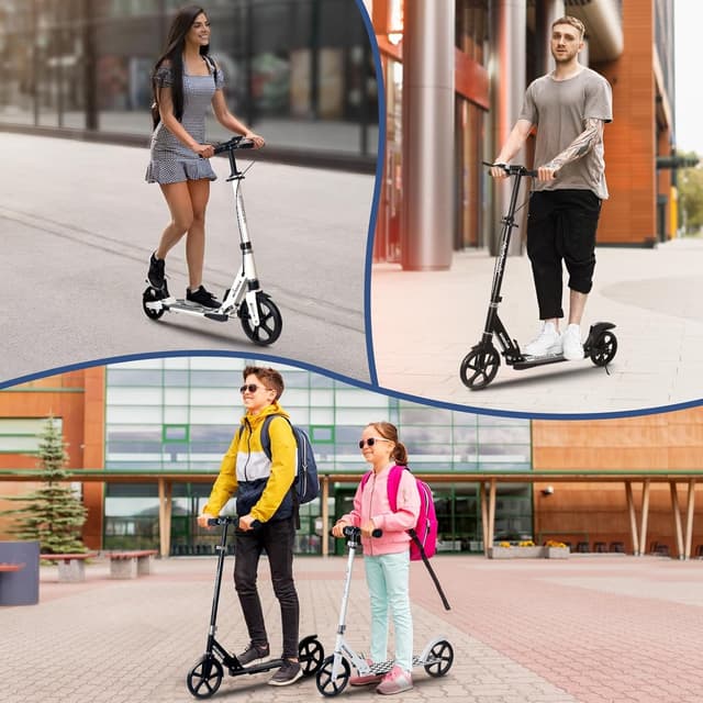 Thumbnail 6 de Nattork Kids & Teen Kick Scooter (6+), Foldable 8-Inch Wheels, Adjustable Handlebar — Up to 220 lb