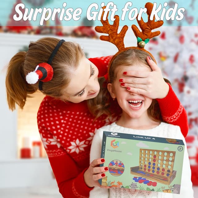 Thumbnail 5 de VingaHouse Vier gewinnt Retro Holzspiel