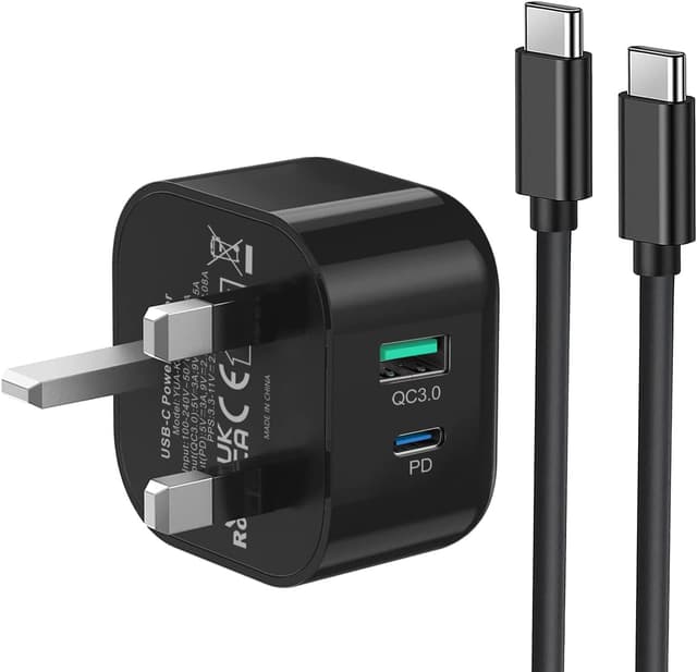 Detalle de Samsung Fast Charger with USB-C Plug and 1m USB-C Cable (UK)