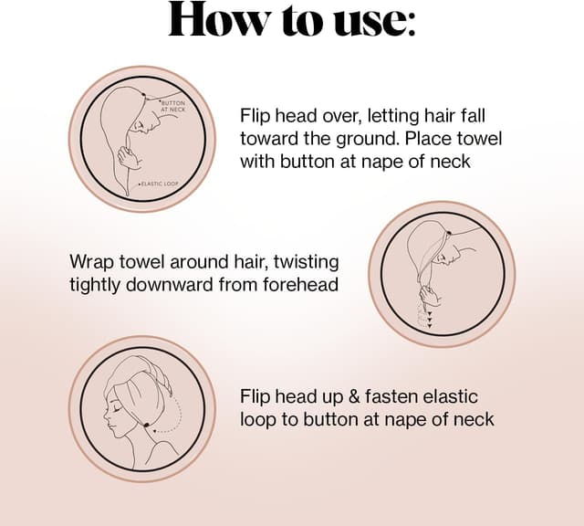 Thumbnail 4 de Kitsch Satin Microfiber Hair Towel Wrap Blush