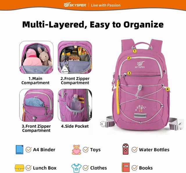 Detalle 2 de SKYSPER Kinderrucksack 600D Wandern 3-8