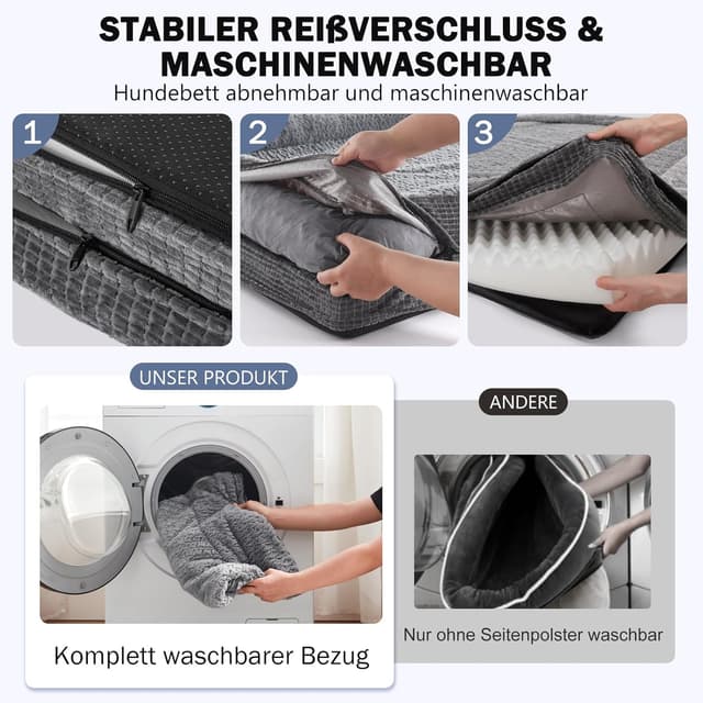 Thumbnail 6 de FURTIME Orthopädisches Hundebett 89×64×18 cm