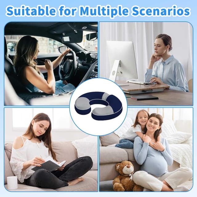 Thumbnail 2 de HJNFL cojín hemorroides memoria U ergonómico