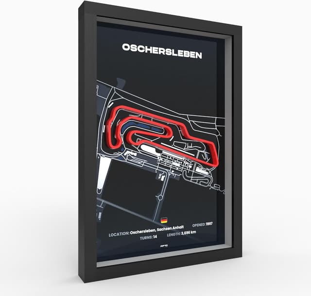 Thumbnail 6 de Monza 3D Motorsport A4 Poster im Holzrahmen – 3D-Druck mit 2000 dpi und Glasfront