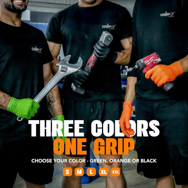 Thumbnail 6 de GRIPXX Herkules Grip Heavy Duty 8 mil Nitrile Gloves