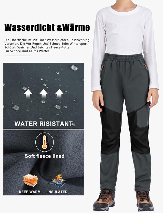 Thumbnail 2 de HFDWYJ Kinder Softshellhose Skihose für Jungen