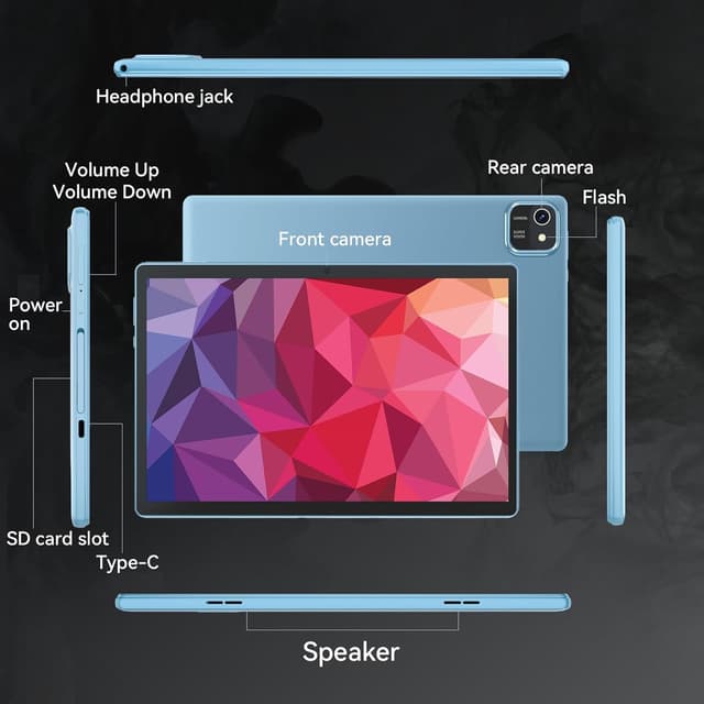 Thumbnail 6 de HNVHNV 10-inch Android 13 Tablet (6GB RAM/64GB ROM, WiFi, Bluetooth, 6000mAh)