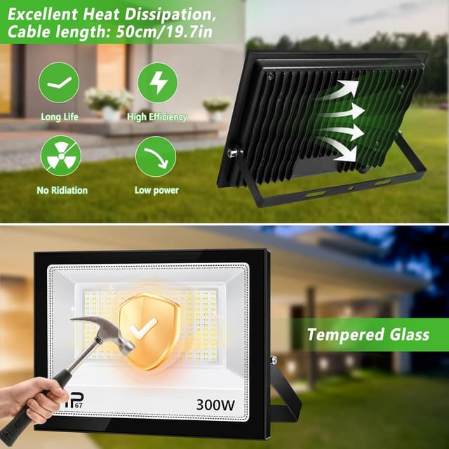 Detalle 2 de Foco LED Exterior 300W 30000LM 7000K