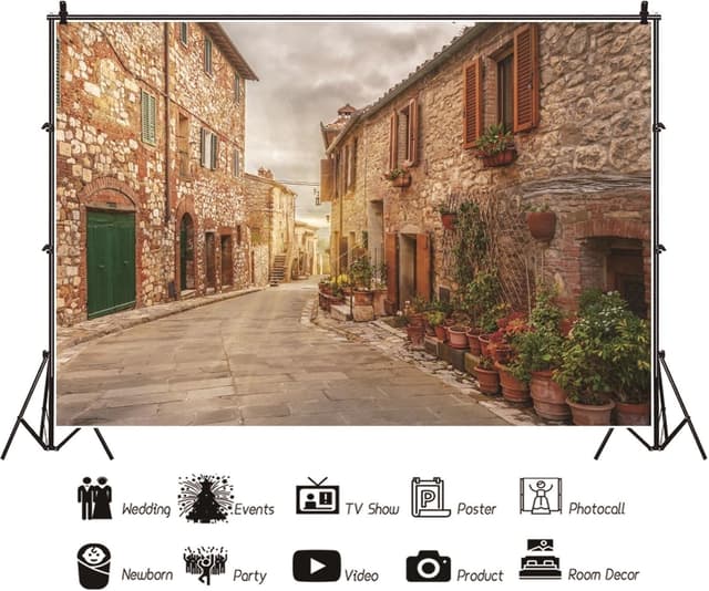 Thumbnail 4 de YongFoto 3x2m Foto Hintergrund Italien 3x2m