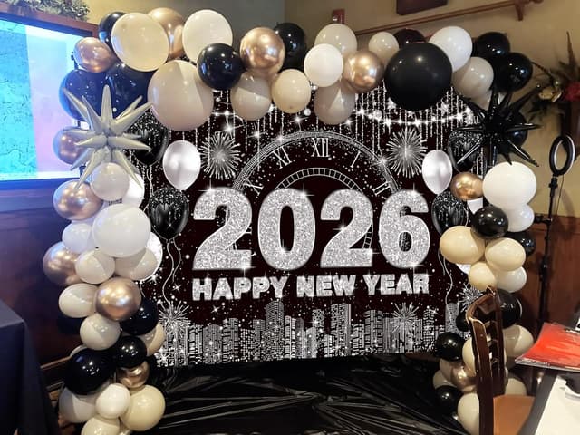 Thumbnail 3 de BINQOO 2026 New Year Eve Backdrop 7x5 ft 🎉