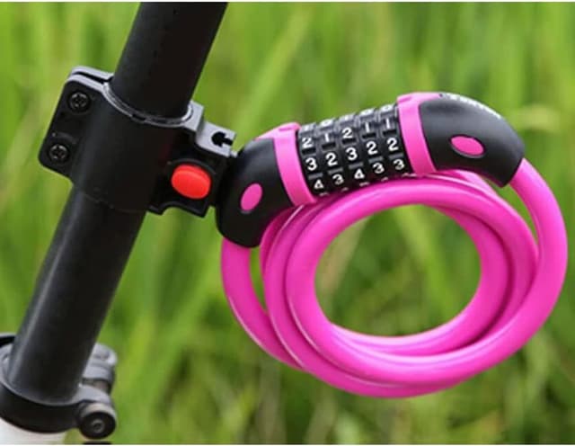 Detalle de GOFRIEND 5-Digit Combination Coiling Cable Lock (1.2m x 12mm) for Outdoors