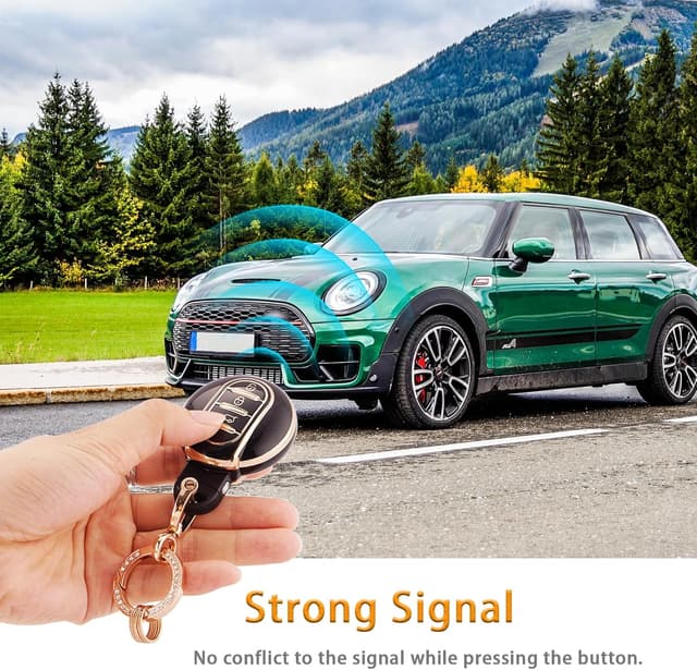 Detalle de Koaudb car key full cover for BMW Mini Cooper & Countryman smart key (soft TPU case with keychain)