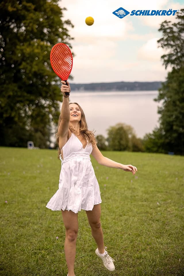 Detalle de Schildkröt Beachtennis-Set: 2 Schläger, 2 Softbälle und Netztasche