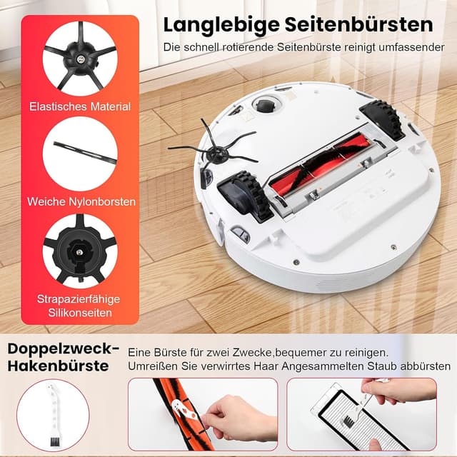 Detalle 2 de 14-teilige Zubehörset für Xiaomi Roborock S6 / S5 Max / S5 / S6 Pure / S6 Maxv / S60 / S65 Saugroboter