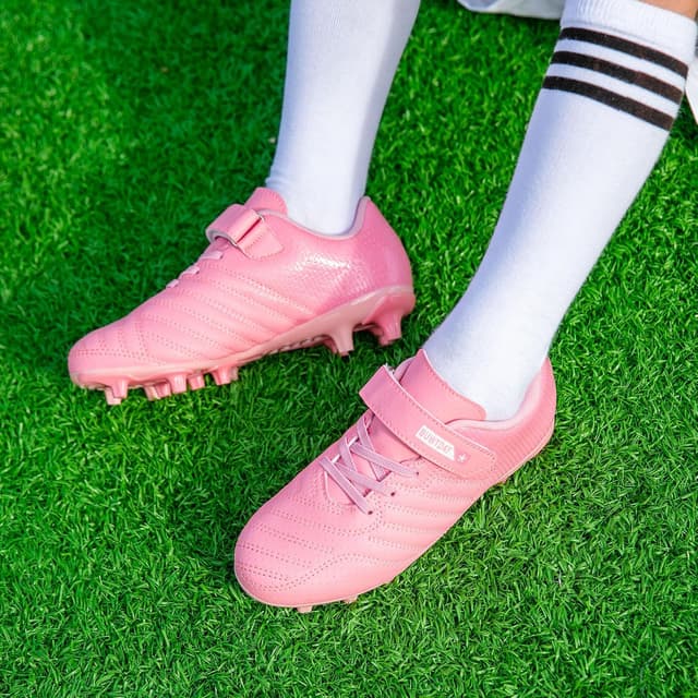 Detalle de BUWTDAY Kids Soccer Cleats (Boys & Girls) for Firm Ground Youth Football Shoes