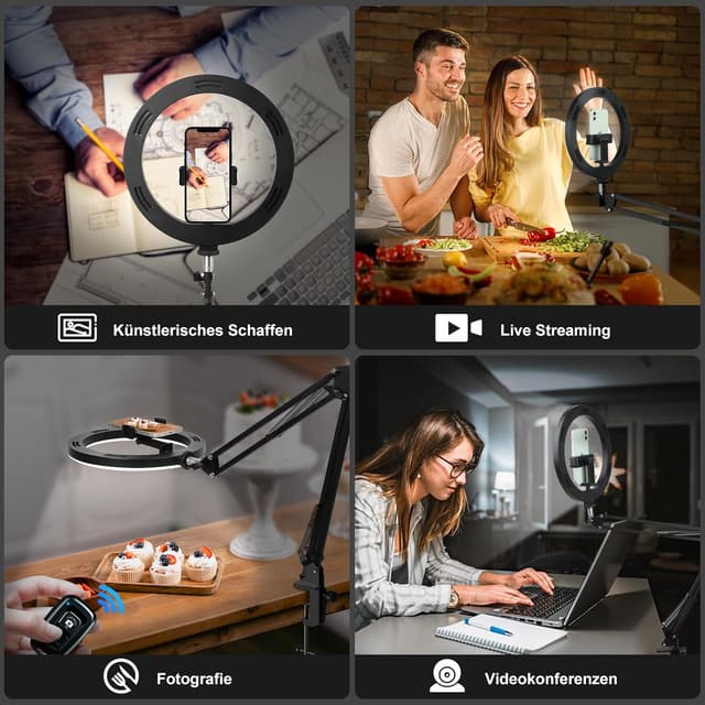 Detalle 2 de Evershop Ringlicht 10” Stativ