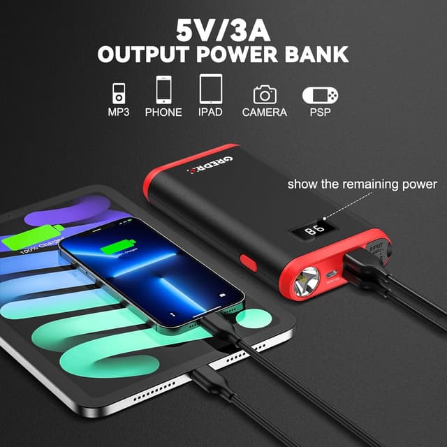 Thumbnail 4 de GREPRO Jump Starter Power Pack 12V car booster