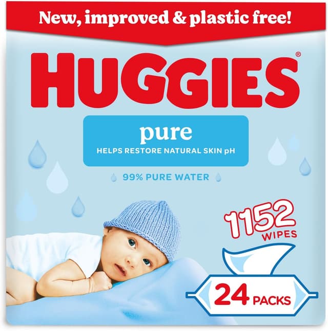 Imagen de Huggies Pure Plastic Free Baby Wipes 1152 Pack en OfertitasTOP