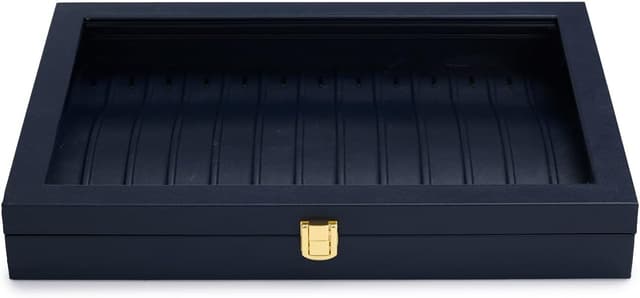 Detalle de Papten Bandeja Apilable para Joyas con Tapa de Piel 💍