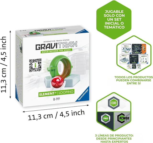 Detalle de Ravensburger Gravitrax Looping — circuito de 6 piezas 🧩