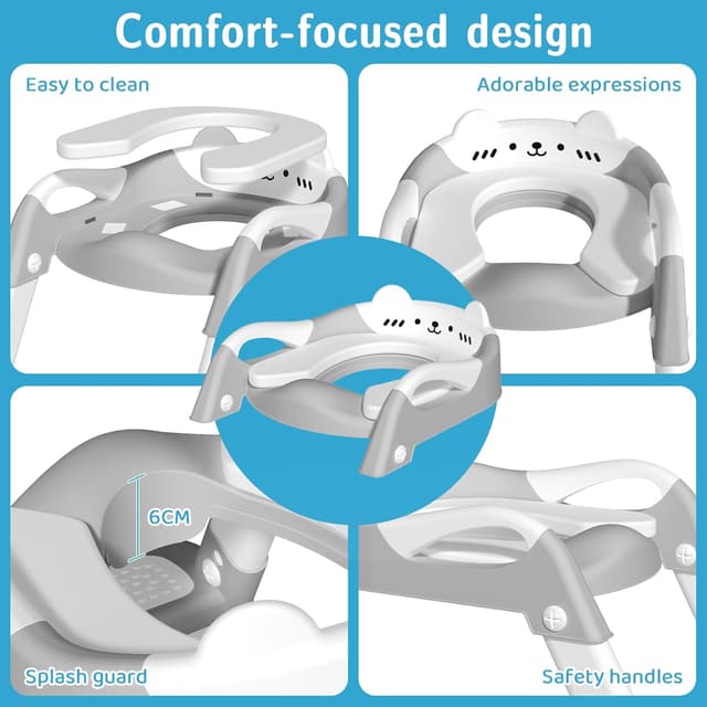 Detalle 2 de Potty Training Toilet Seat with Step 1 adjustable ladder ๐ฝ