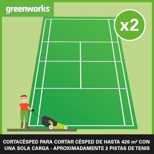 Thumbnail 1 de Greenworks G24X2LM36K4X Cortacésped Batería 36cm, Ideal para Jardines 🌿