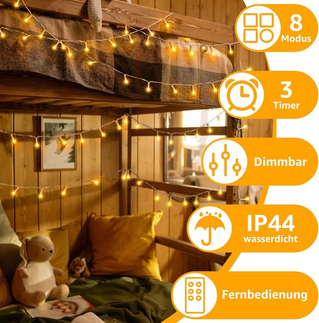 Thumbnail 2 de Ollny Lichterkette außen 20m 200 LEDs