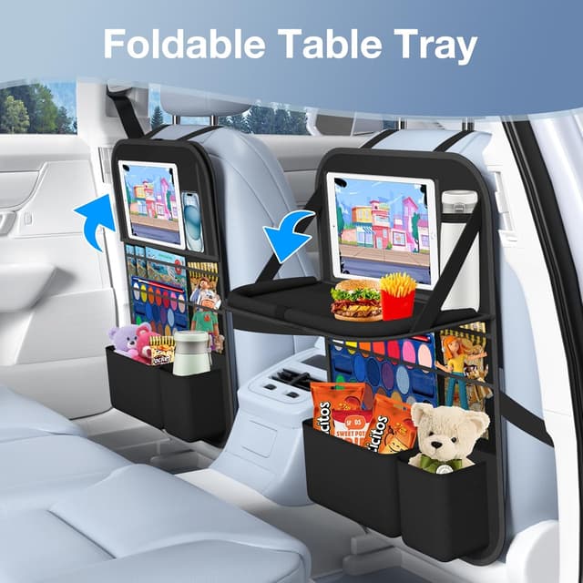 Detalle 2 de Oneyus Car Backseat Organizer with Table Tray