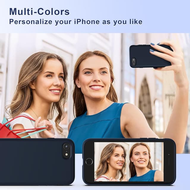 Thumbnail 6 de TAXXOE Liquid Silicone Case for iPhone SE (2020/2022) and iPhone 7/8 – Soft-touch, shock and dust protection, Dark Blue