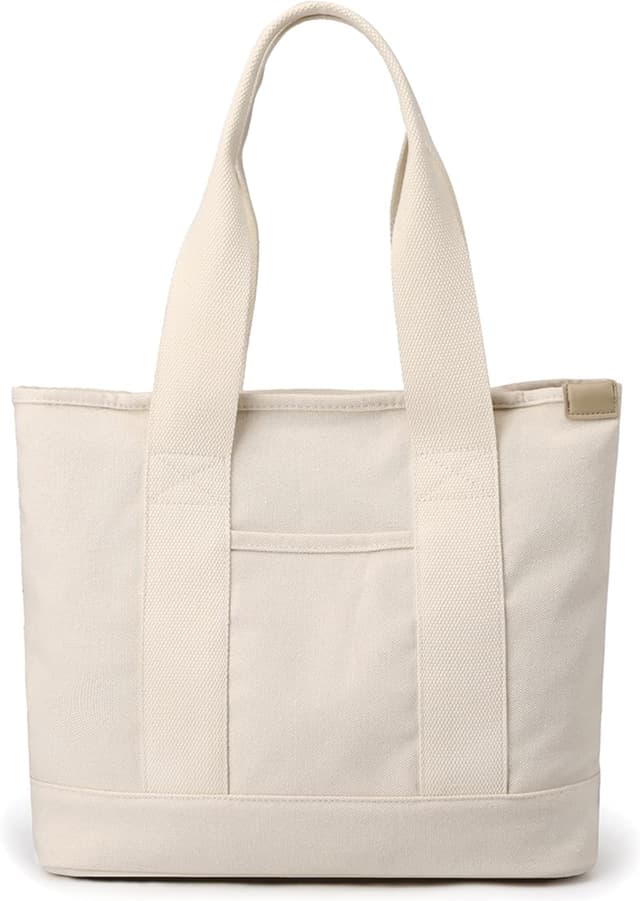 Detalle de zhongningyifeng Women’s Canvas Tote Bag with Top Handle – Large Capacity Shopping & Work Bag