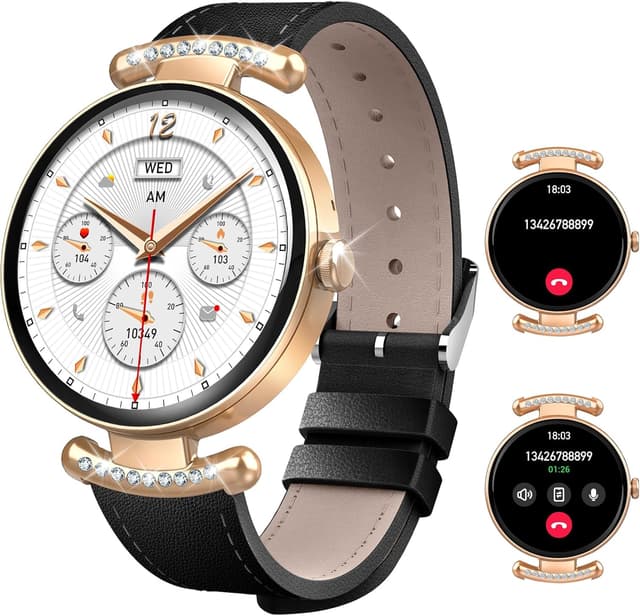 Detalle de uaue Smart Watch for Women with Bluetooth Calling (1.2'' AMOLED) Fitness Tracker with Heart Rate, SpO2 & Sleep