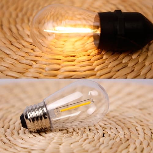 Detalle 2 de Svater E27 Bombillas LED S14 Vintage Edison 1W 💡 15 Unidades