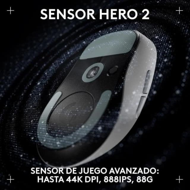 Detalle de Logitech PRO X SUPERLIGHT 2 Ratón gaming 44.000 DPI