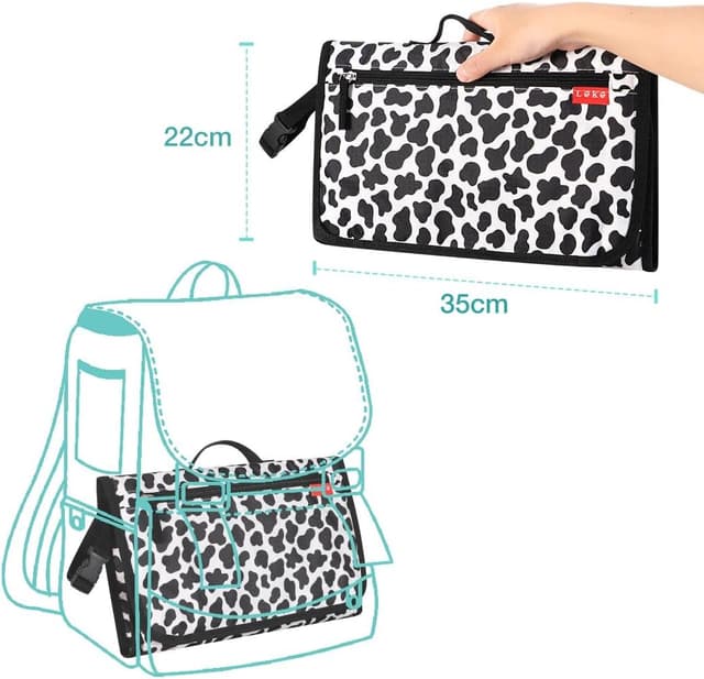 Detalle 2 de Lekebaby Cow Stria changing mat