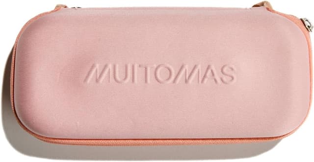 Detalle de Muitomas Ombrellino pieghevole con custodia Peach Fuzzy: piccolo, antivento e per la pioggia