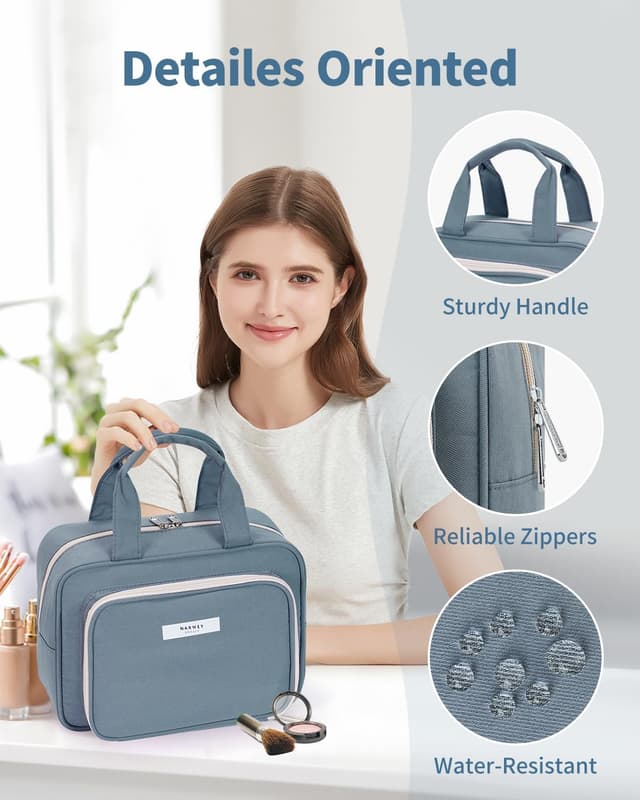 Thumbnail 5 de Kulturtasche Damen Groß Graublau