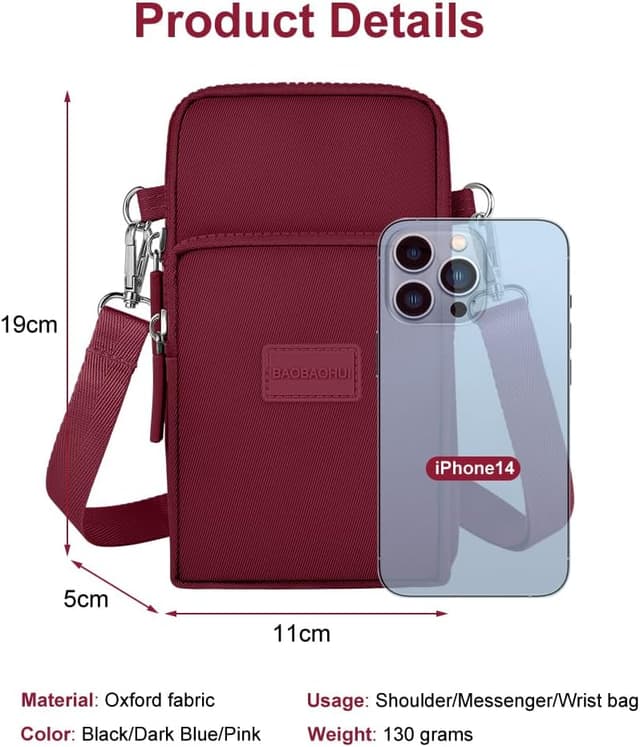 Detalle de Handytasche zum Umhängen 19 x 11 x 5 cm