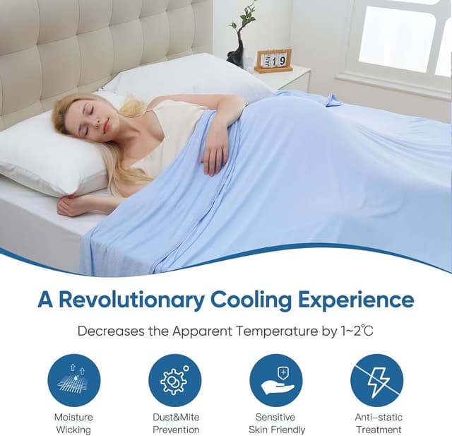 Detalle de Marchpower Couverture rafraîchissante double face Arc-Chill Natural 200 x 220 cm