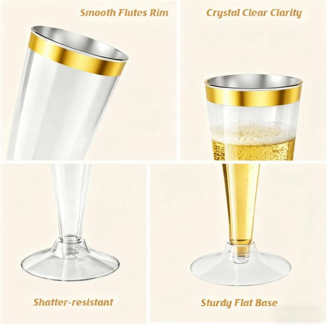 Thumbnail 6 de Torchero Champagne Flutes 4.5 oz 20 Pack