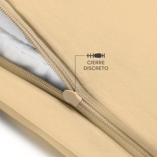 Thumbnail 3 de Twinzen® Funda de Almohada 50x80 Beige 🛏️ (Pack de 2)