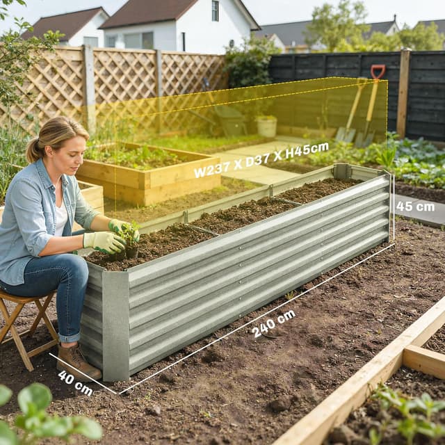 Thumbnail 6 de Outsunny Carré potager 240 x 40 cm