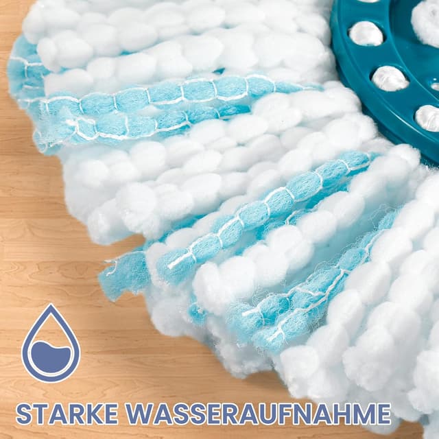 Detalle 2 de 4er-Set Bodenwischer-Ersatzbezüge für Leifheit Clean Twist Disc Mop Ergo/Clean Twist Disc Mop (Ersatzteil 52115)
