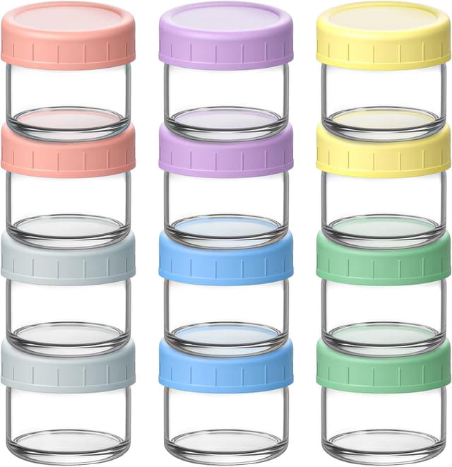 Detalle 2 de Aolso Recipiente de Vidrio para Comida 12 piezas 100 ml