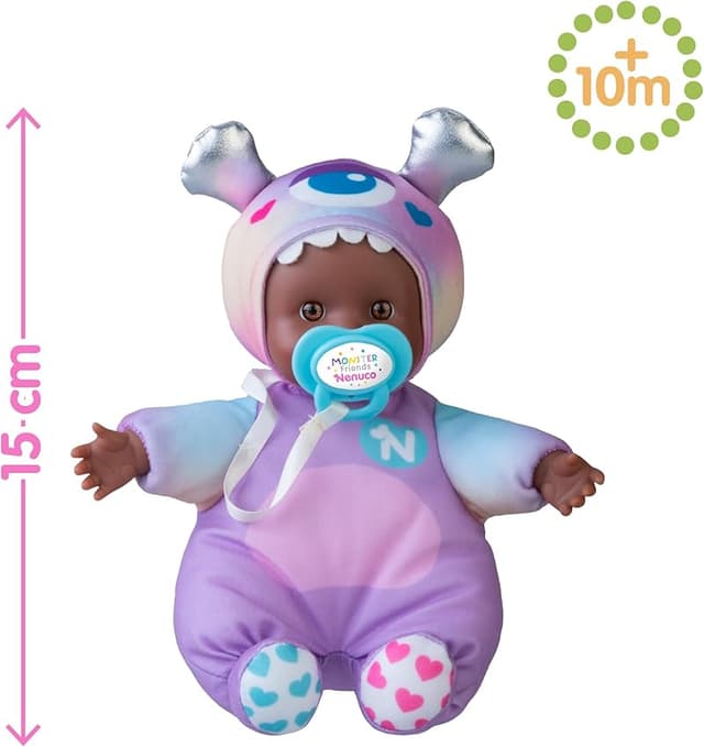 Detalle 2 de Nenuco Monster Friends Purple, muñeco 15 cm