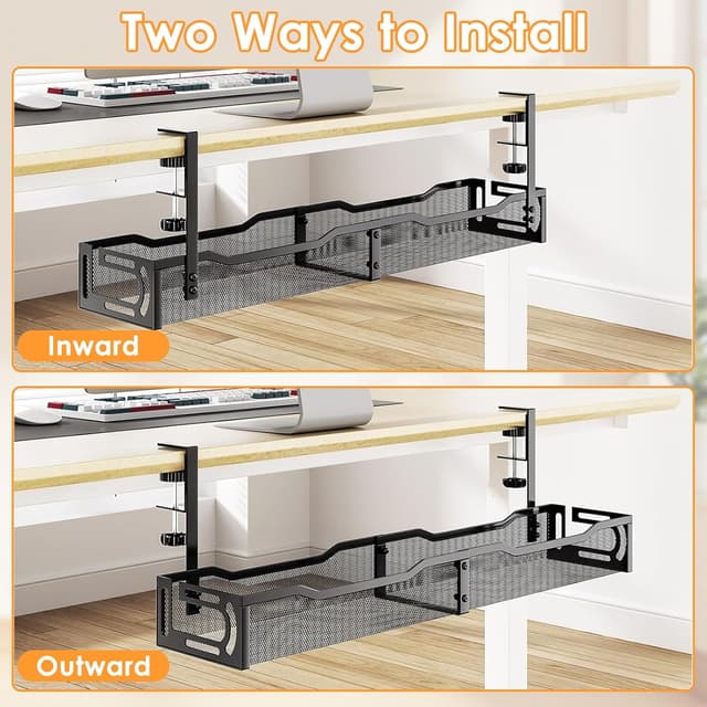 Thumbnail 6 de Tivddikun 64 cm under-desk cable organiser for standing desk